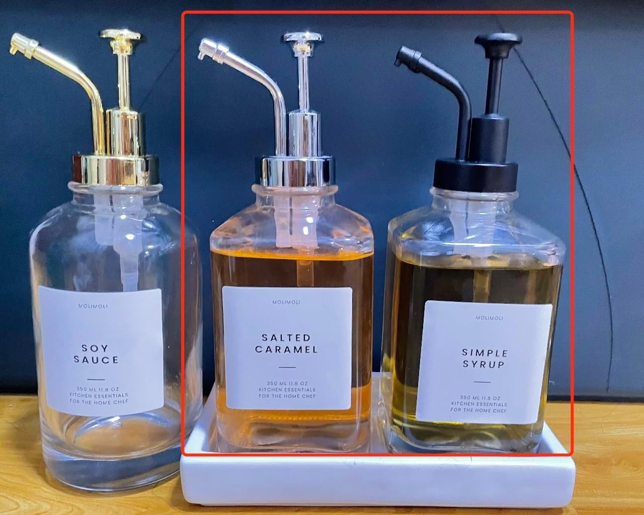 Molimoli Olive Square Oil Dispenser Bottle for Kitchen