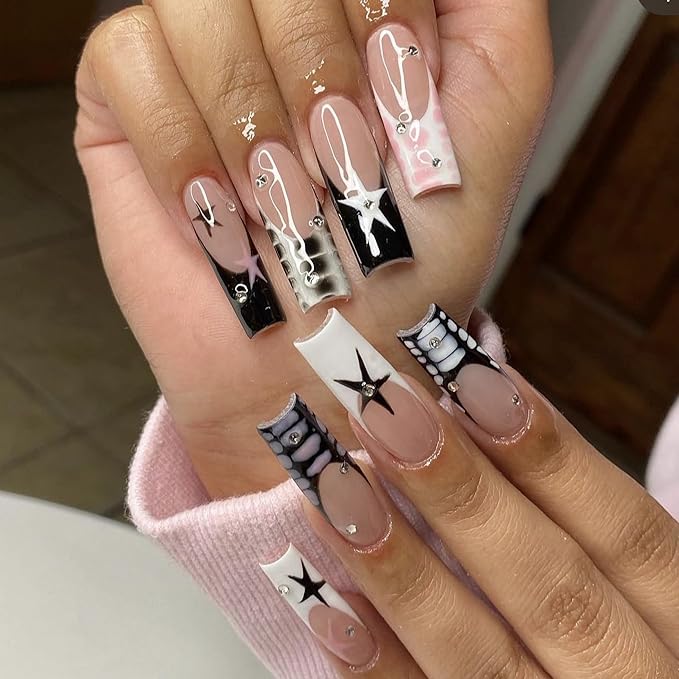 Y2K Goth Nails: Spooky Cute Press-On Manicure