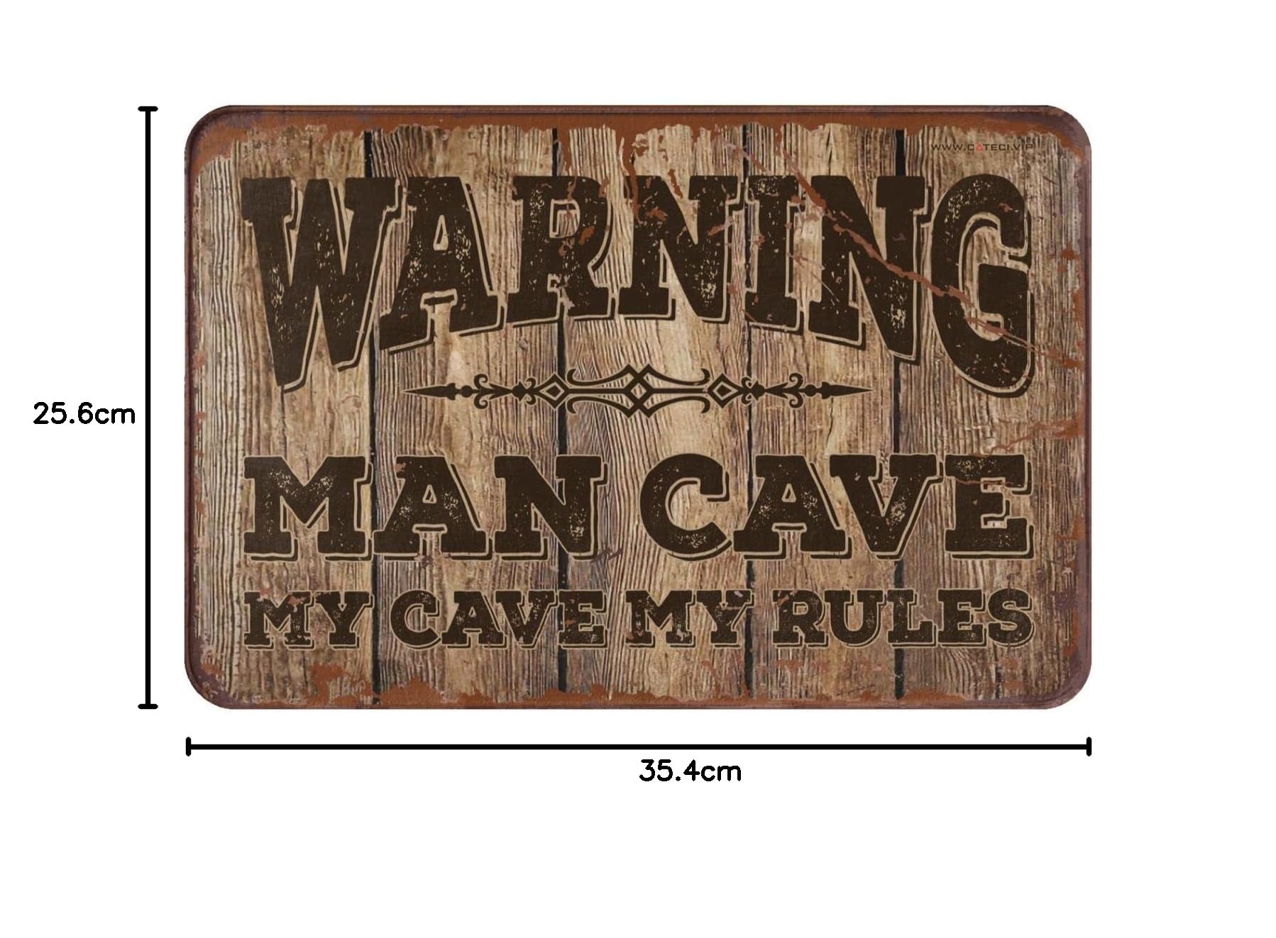 Wycieraczki do drzwi wejściowych na zewnątrz Ostrzeżenie Man Cave My Cave, My Rules Dywan Mały dywanik zewnętrzny Mata pod drzwi wejściowe Wewnątrz (rozmiar: 65 x 90 cm)