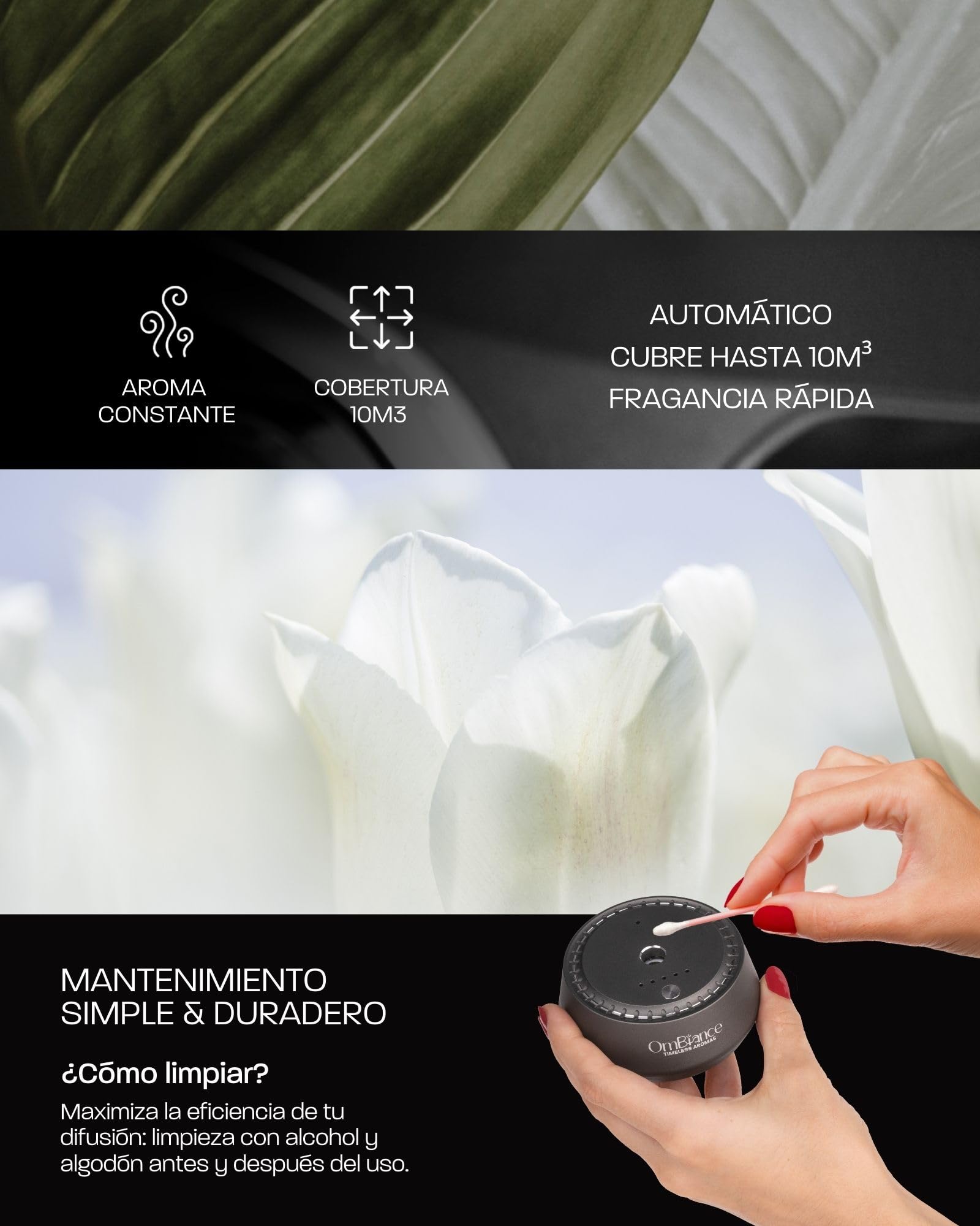 Ambientador Coche | Difusor de Aceites Esenciales, ON/OFF Automático, Accesorios Coche Fragancia Incluida | Eliminador de Olores Coche 6X más Beneficios Aromaterapia (Om22 | Connection)