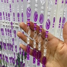 ZiDeTang Acrylic Beaded Door Curtain D cor Tassel Room Divider Curtain for Doorway Purple, 100cm by 195cm