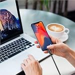 CUGUNU iPhone Charger, 5 Pack 3/3/6/6/10FT Apple MFi Certified USB Lightning Cable Nylon Braided Fast Charging Cord Compatible for iPhone 14/13/12/11/X/Max/8/7/6/5/SE/Plus/iPad - Black