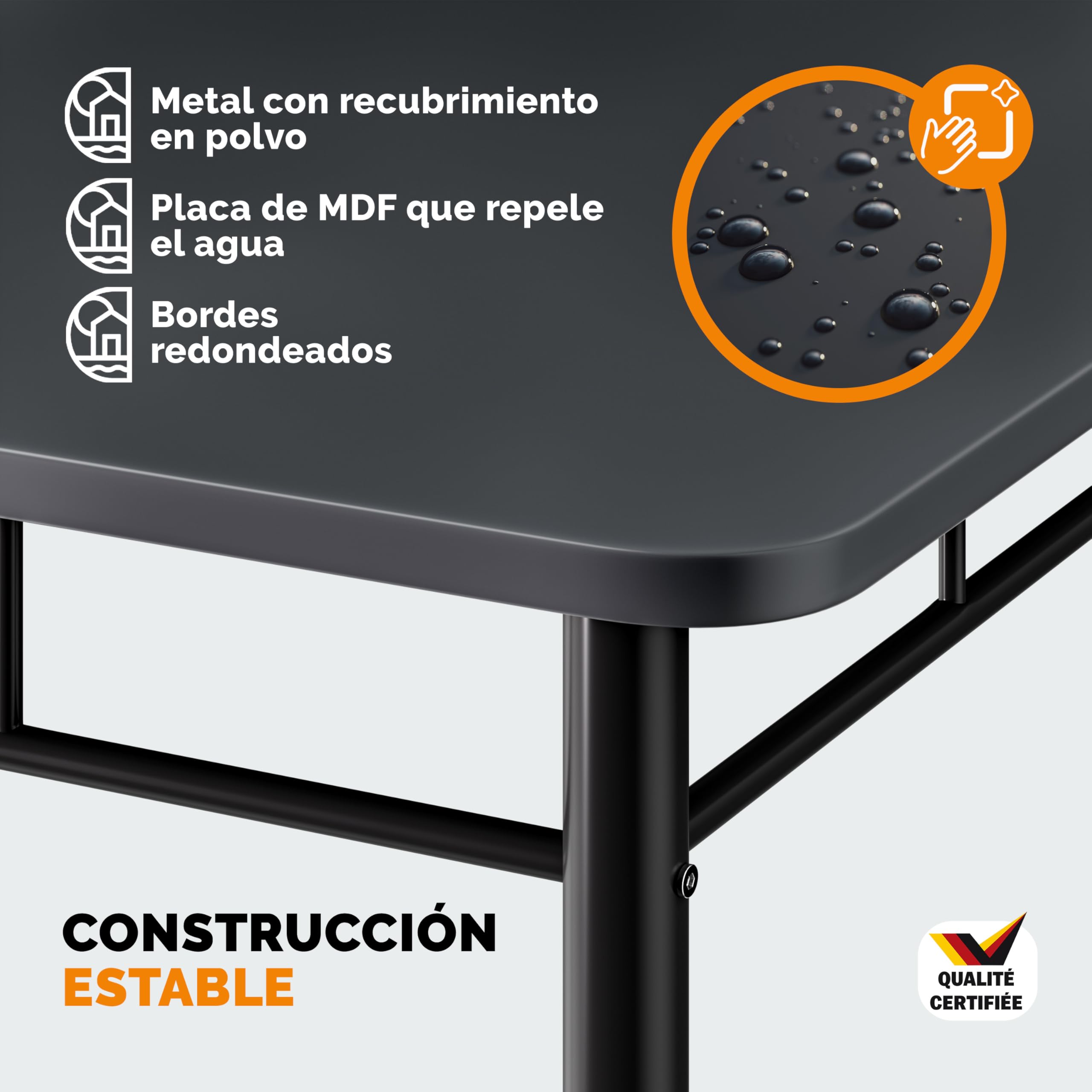 CASARIA® Juego de Mesa y Sillas Comedor Completo, Set de Muebles de Cocina, 110x70cm, Conjunto para 4 Personas, Salon, Moderno, Madera 5 Pzs., Rectangular, Ahorra Espacio Compacto, Capacidad 125KG