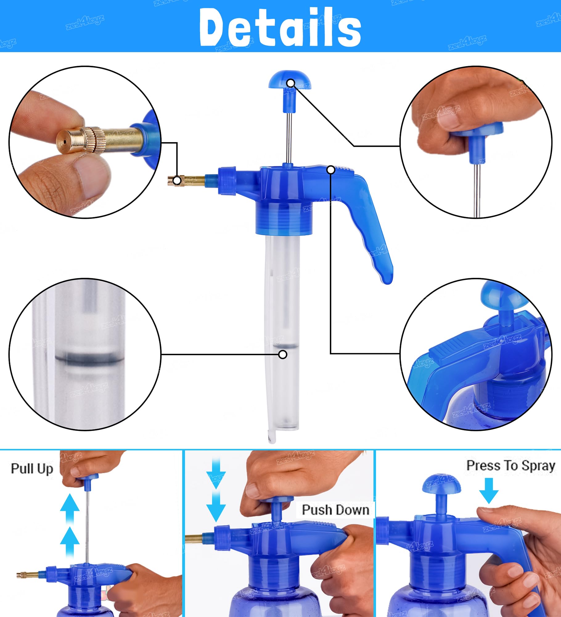 Zest 4 Toyz Holi Water Balloon Pump Kit with 200 Colorful Water Balloons Easy to Use Water Pumping Station Perfect for Holi and Summer Outdoor Fun for Kids - Random Color Dispatch 2