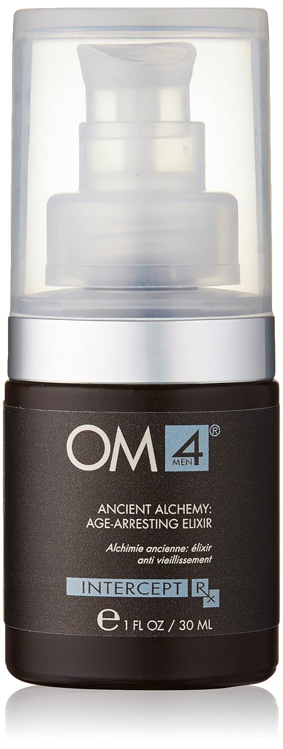 Organic Male OM4 Intercept: Ancient Alchemy Age-Arresting Elixir Serum - Featuring Hyaluronic Acid and Vitamin C to nourish and hydrate all mens skin types