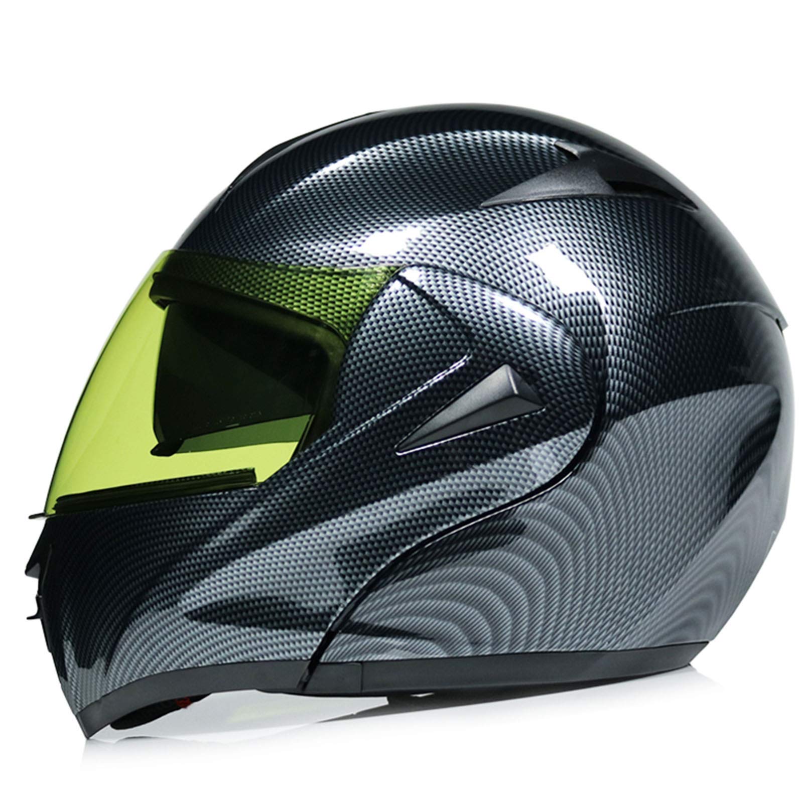 GAOZ Motorradhelm, Bluetooth, Integralhelm, integriertes modulares Klappvisier, Doppelvisier, Motorradhelm, integrierte Kommunikation, DOT-zugelassener Helm, mattschwarz (55–62 cm)