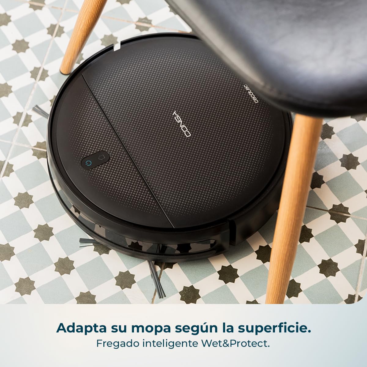 Cecotec Robot Aspirador con Navegación Giroscópica y App Conga M10 X-Treme. 2000Pa, Barre, Aspira, Friega y Pasa la Mopa, Autonomía 120mins, Sensores Anticaídas y 2 Cepillos Laterales — view 5
