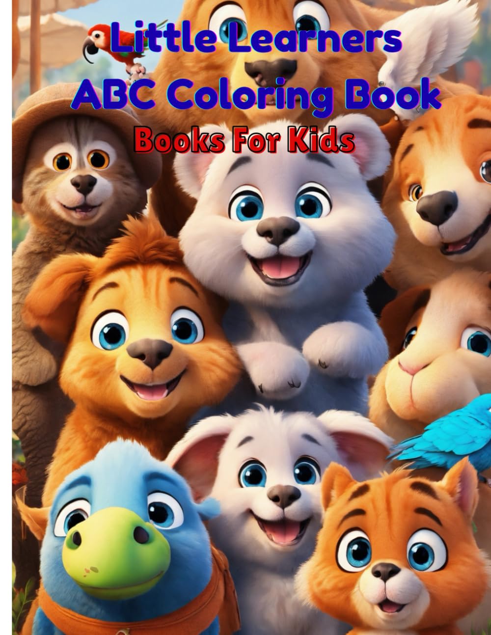 Little Learners ABC Coloring Book – Cute Animals, Big Letters & Fun Pages: Little Learners ABC Coloring Book