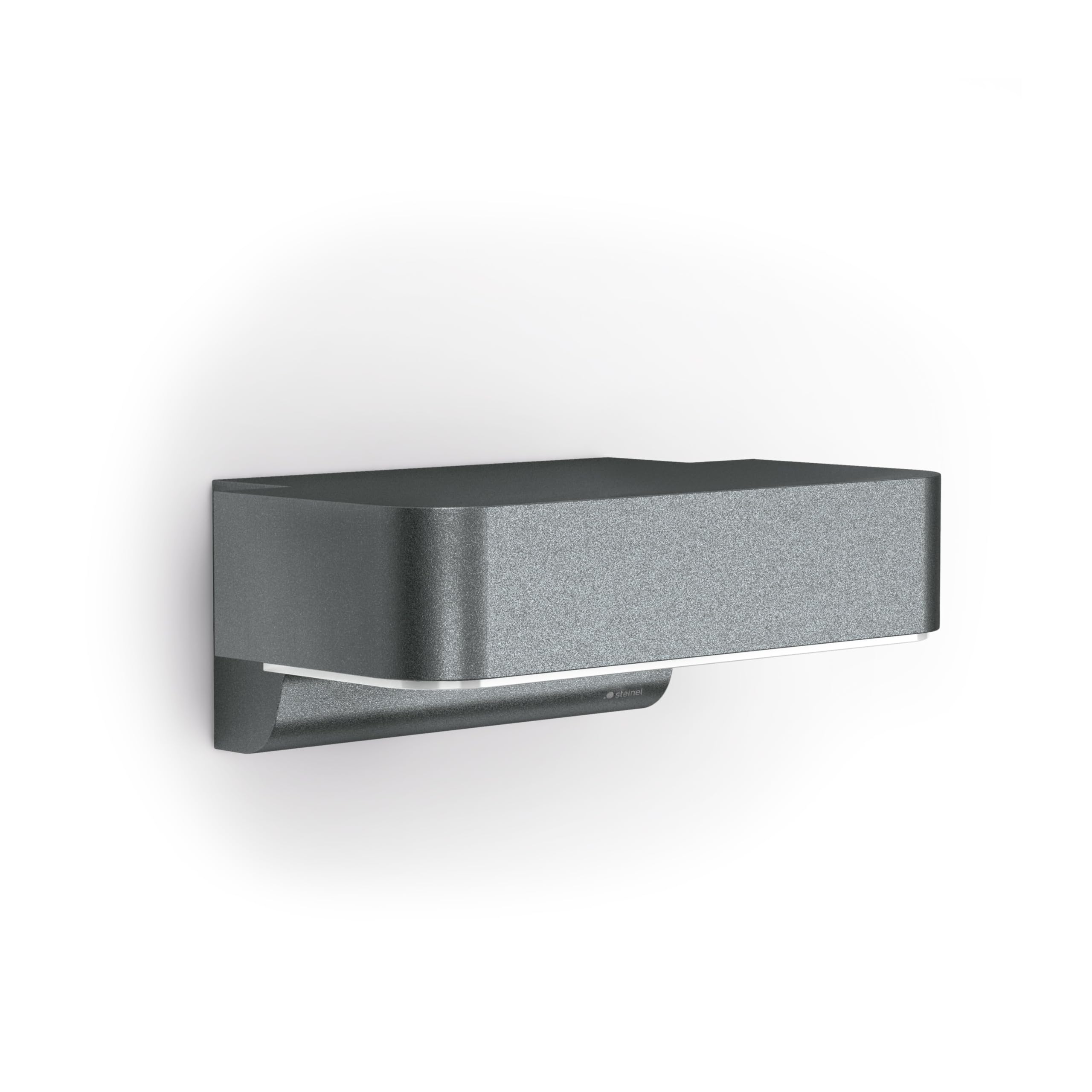 Steinel L 800 C Lámpara LED de pared para exteriores, en color antracita, sin sensor, con iluminación descendente, luz blanca cálida y conectable por Bluetooth y aplicación