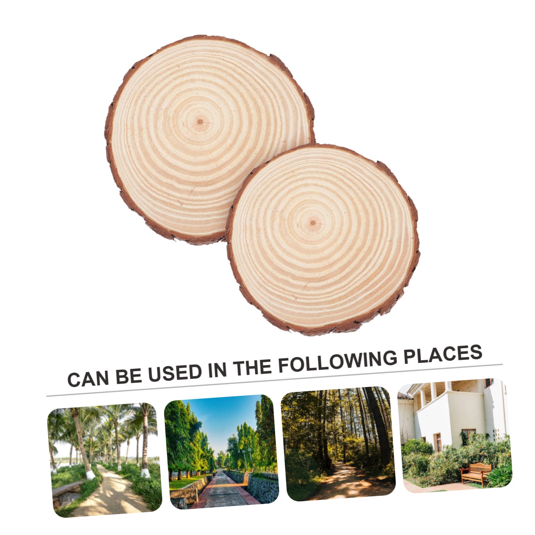 2piezas Piedras De Jardín De Madera Para Decoración Exterior Adoquines De Madera Para y Jardines Diseño Artesanal Elegante y Delicado Para Decorar Patios y Céspedes