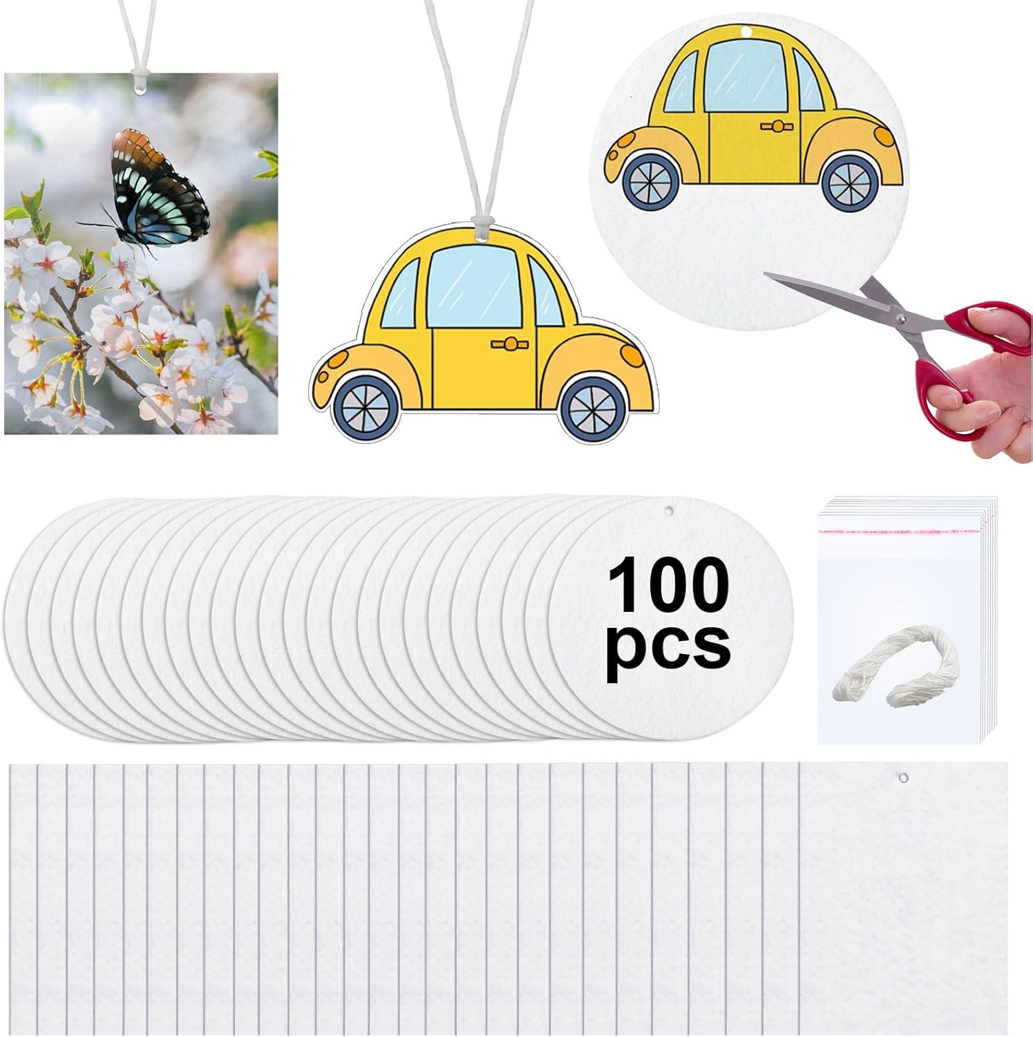 100 pcs sublimation air fresheners blanks Sublimation