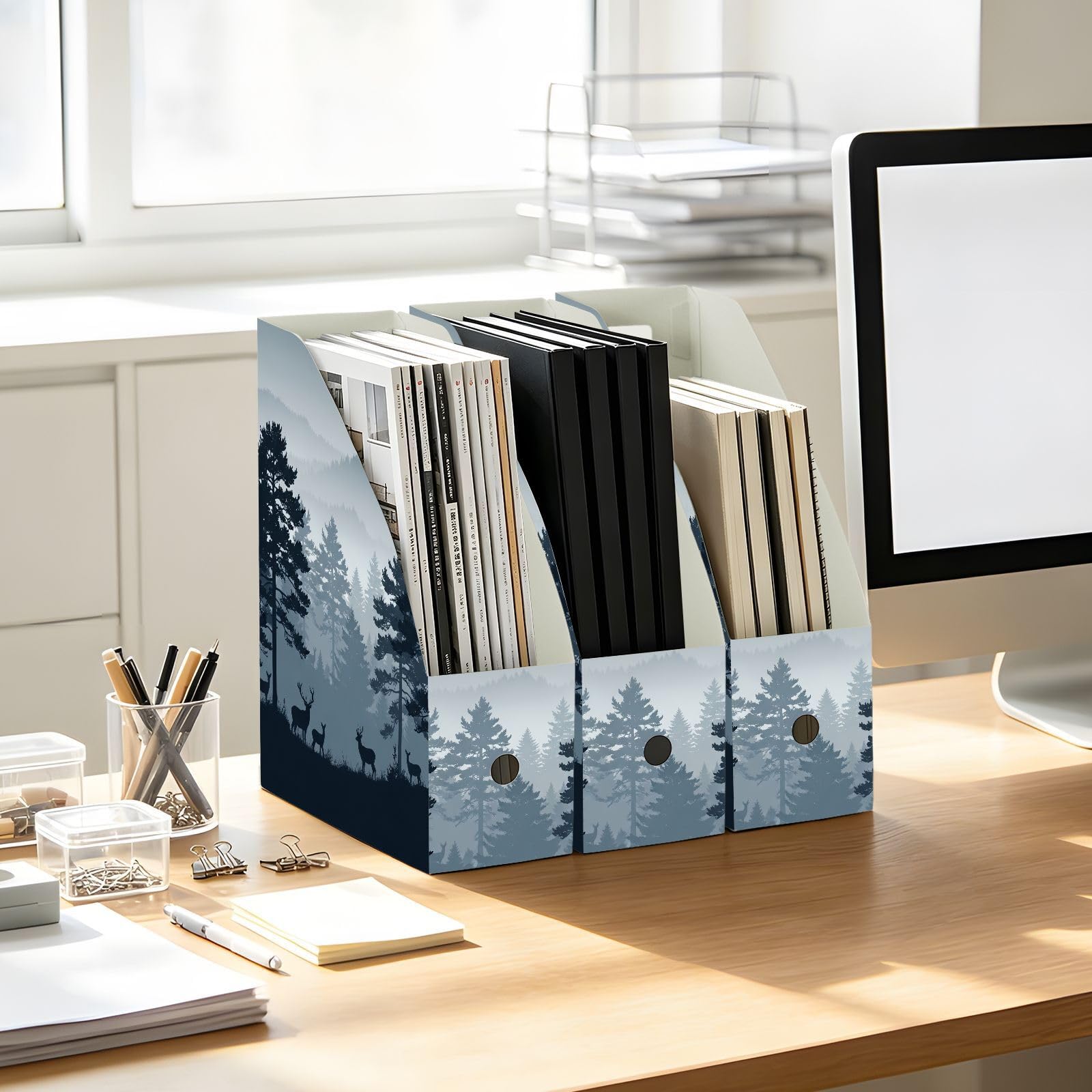 Cool Forest Blue organizer na dokumenty z etykietami do pisania