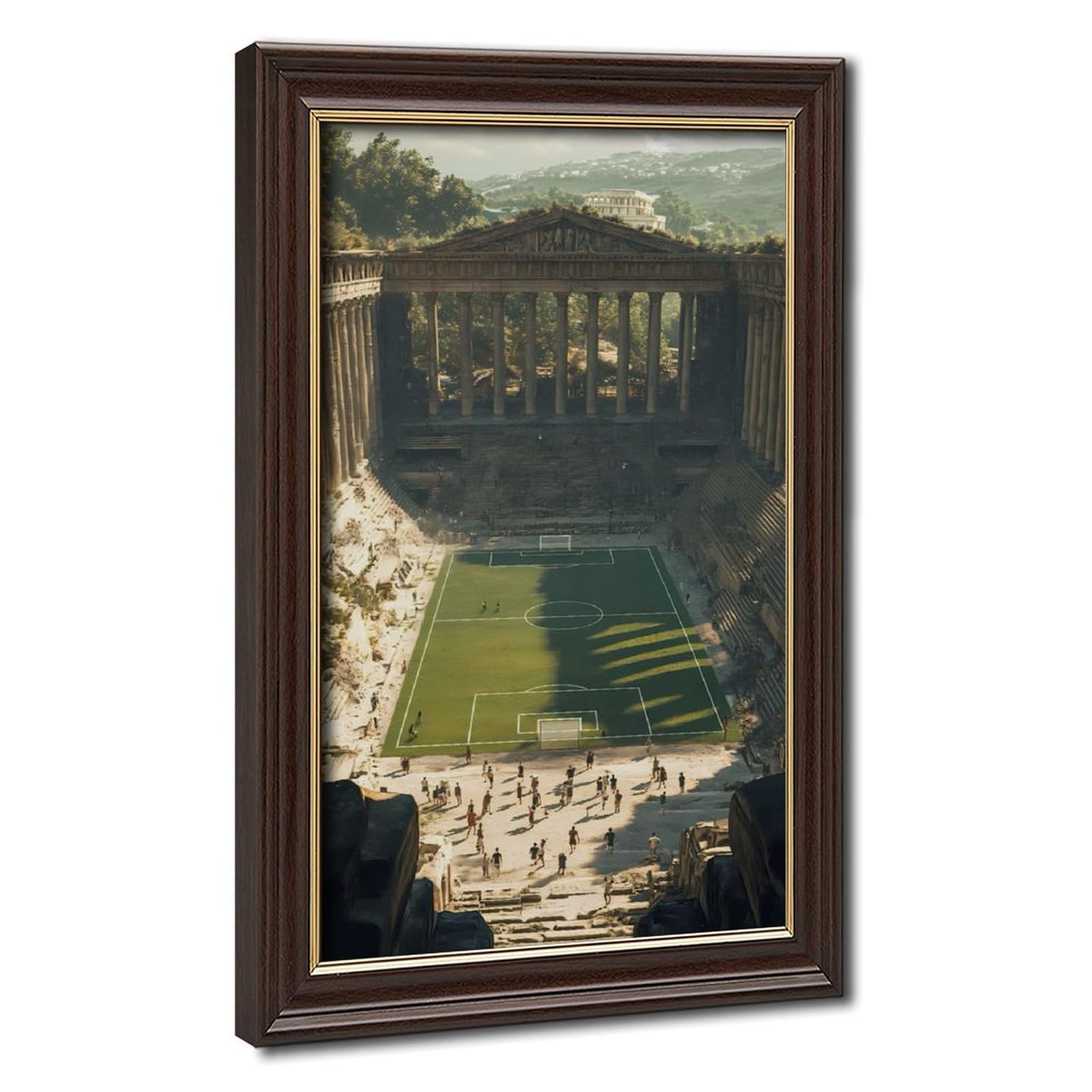 Bareronor Mokume Gane Frame-Style Football Stadium Canvas Poster For Bedroom Decor Gift