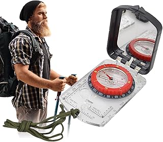 Bússola de navegação para caminhadas,Bússola de navegação para caminhadas de sobrevivência | Bússola de campo com ajuste de polarização, bússola de placa de base para navegação de Shangjia