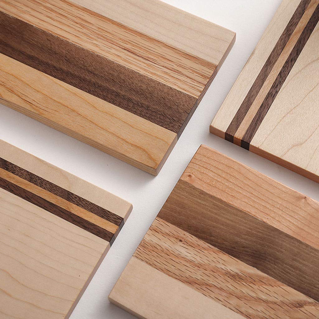 Sujetalibros Madera sujetalibros, Naturaleza, Revestimientos, sujetalibros decorativo, 6''X4 '', 1Pair En Creative Pack parcela libro del sostenedor del soporte de madera sólida sujetalibros libro por