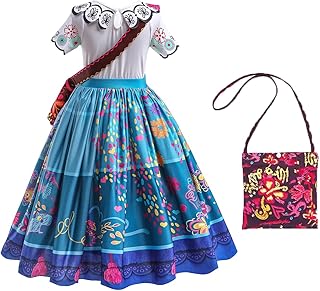Girls Book Week Costume Princess Dress Up Birthday Party Cosplay Costumes Outfit for Halloween Book Week with Bag