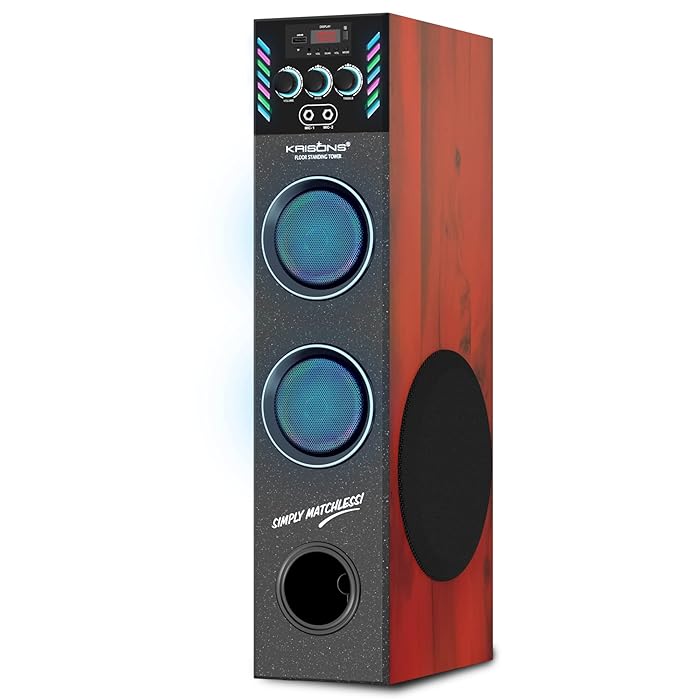 Buy Krisons Venus Tower Speaker(8" Woofer) I Bluetooth,USB,Aux Connectivity,Built in FM. Full