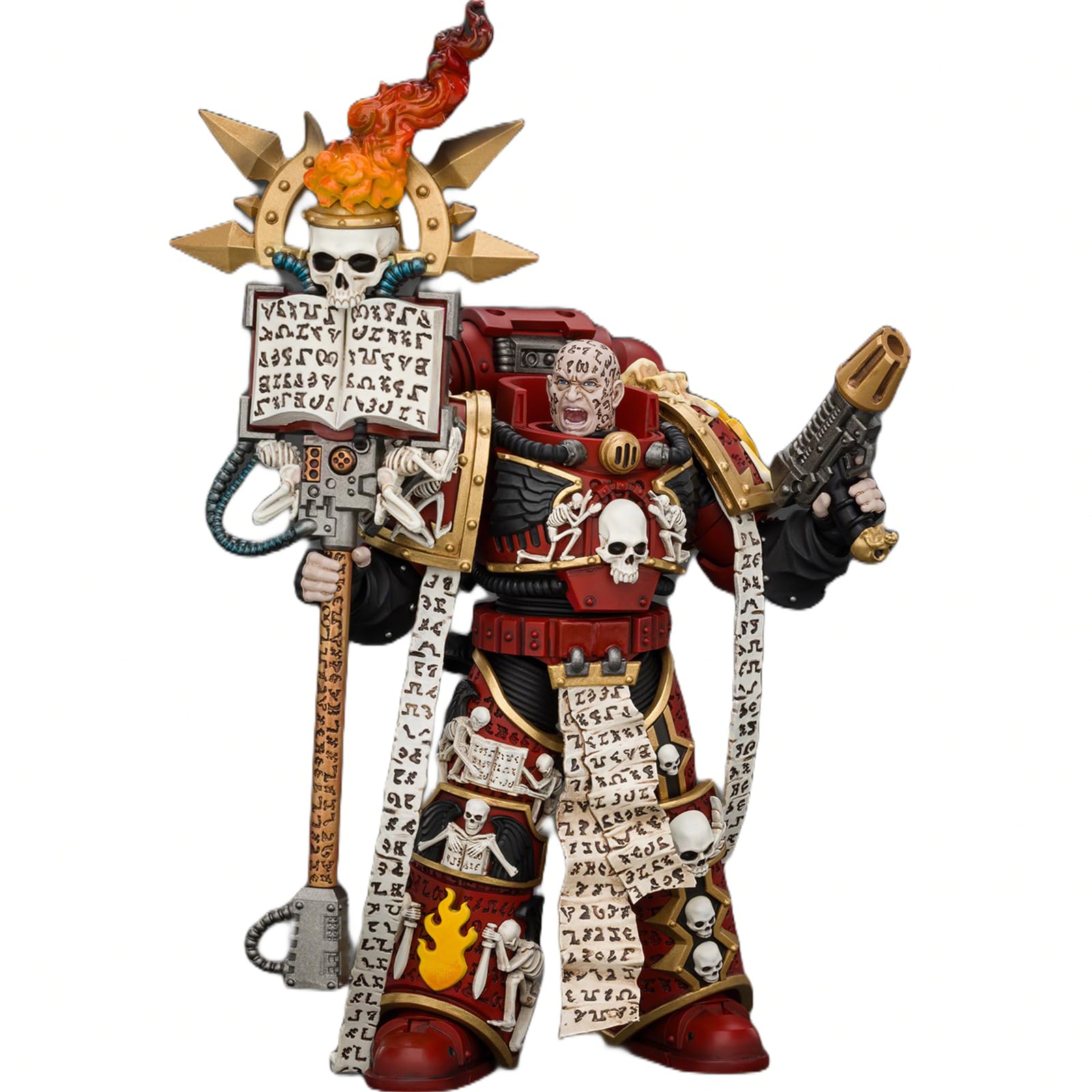 JOYTOY Warhammer 40k Word Bearers Erebus, the Dark Apostle with Crux Malifica and Plasma Pistol 1/18 Action Figure Collect And Display Model