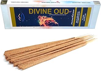 - Aroma Valley Divine Oud (Agarwood) Incense Sticks - Artisan Luxury Masala Incense - Agarwood with hint of Frankincense and Myrrh - Handcrafted - Divine Scent for Home, Meditation & Aromatherapy