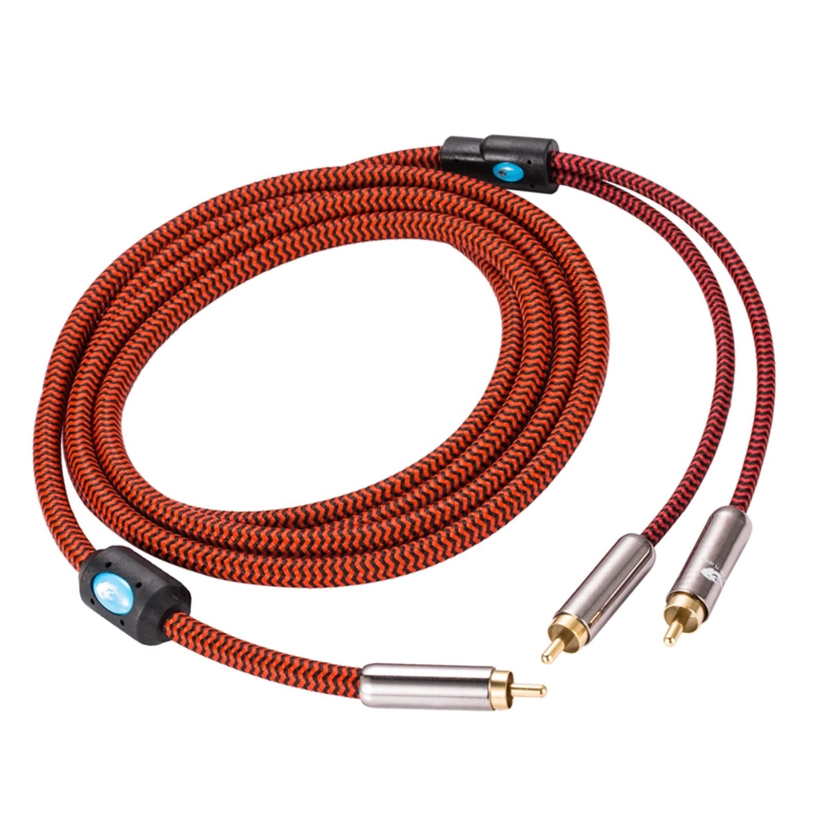 Cavo subwoofer RCA a doppio RCA Splitter Y Cavo compatibile con Sound Mixer Amp Soundbox Cavo audio RCA 1:2 1M 2M 3M 5M 8M 10M 15M(R to 2LR,8meter)