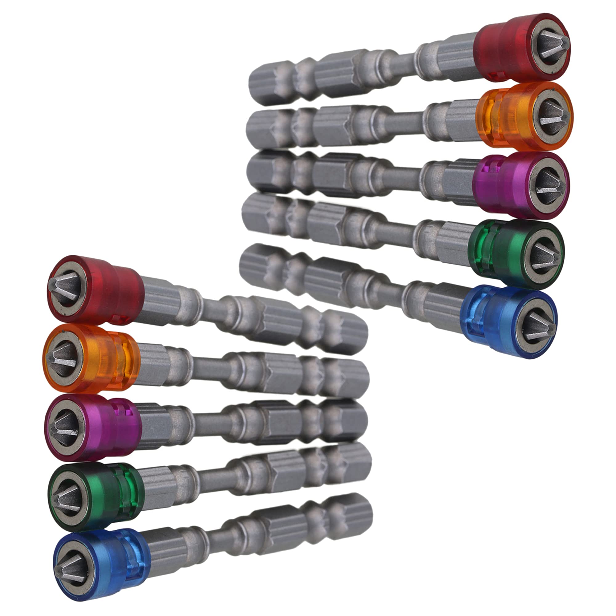 CNBTR1/4inch Magnetic Screwdriver Bits Plasterboard Screw Bits Hex Shanks Pack of 10