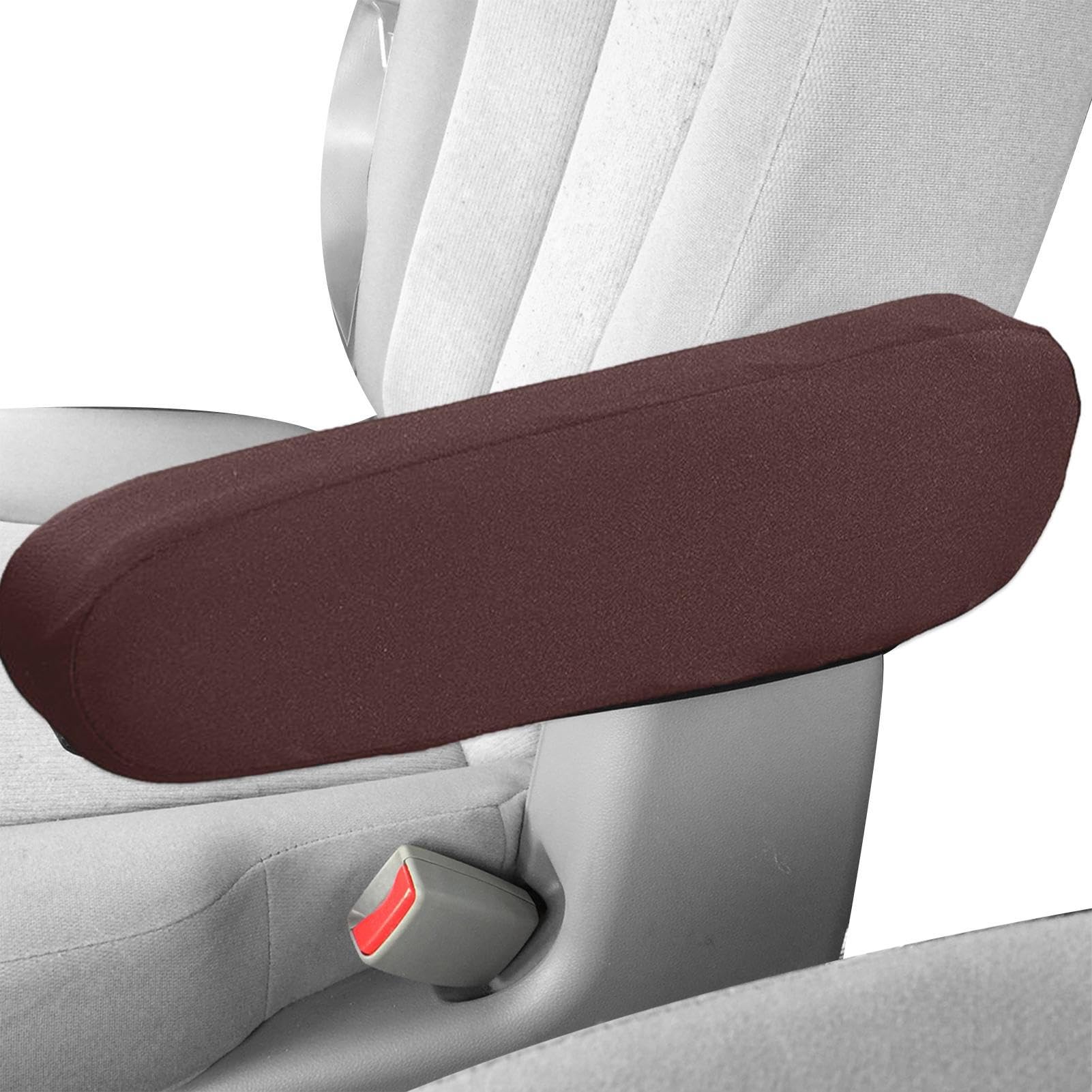 Lot De 2 Housses D’Accoudoir Voiture Gris – Protection Élastique Universelle Siège Avant, Anti-Saleté, Confort Doux, Idéale SUV, Camion, Van