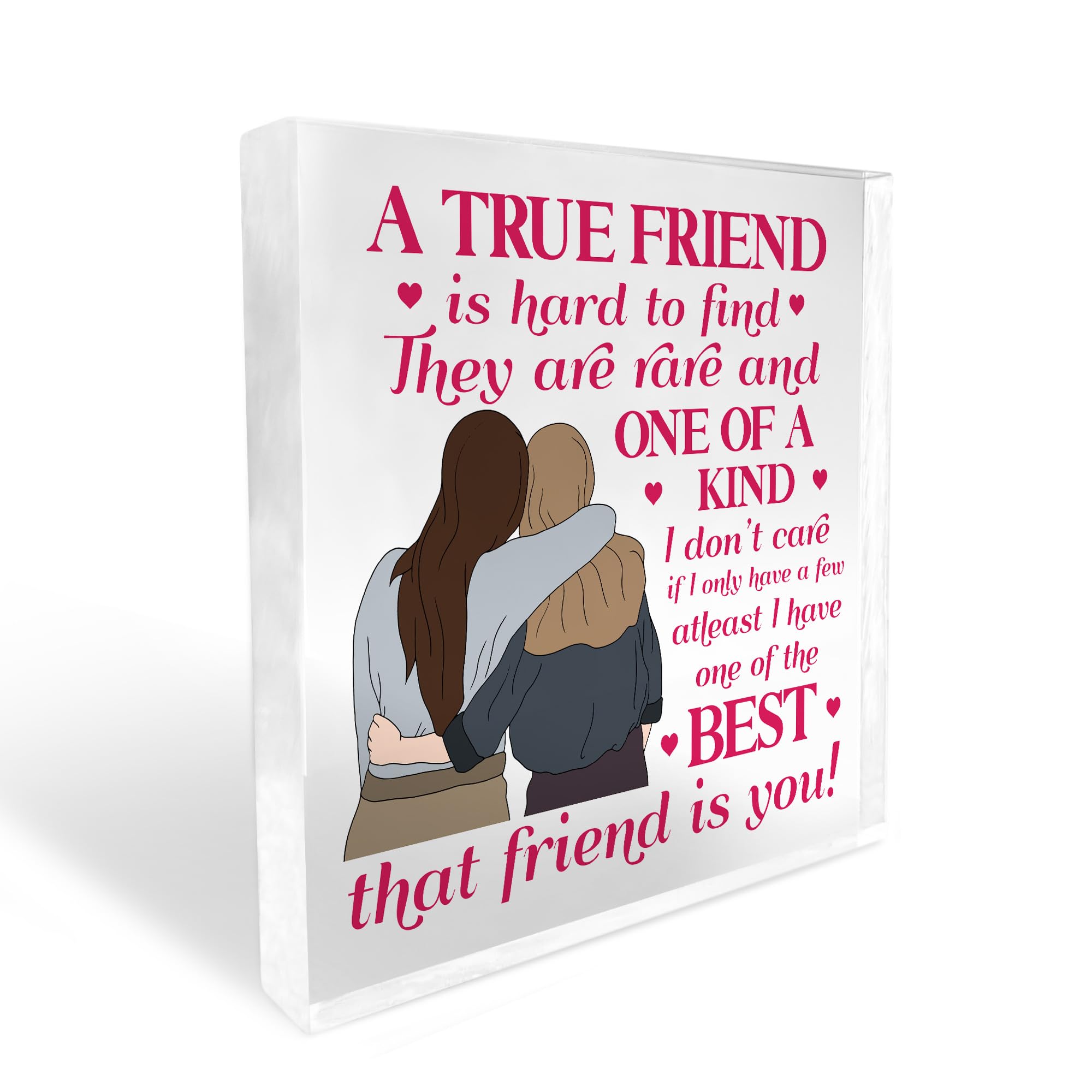 Red Ocean Friendship Gift For Best Friend A TRUE FRIEND Gift For Her Christmas Birthday Gift For Friend Her Keepsake