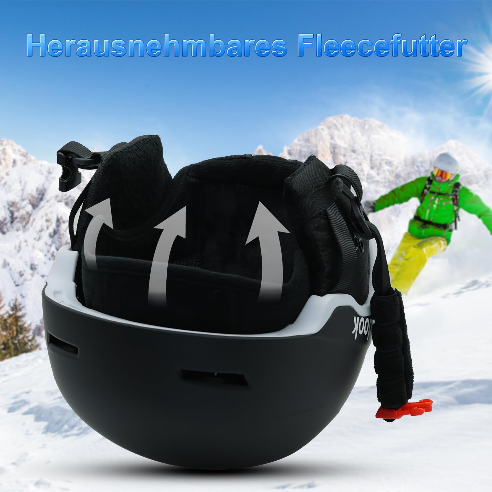 Skihelm Damen Herren Schneesporthelm für Skifahren/Snowboard mit Belüftungssystem, Schneehelm für Erwachsener & Jugend
