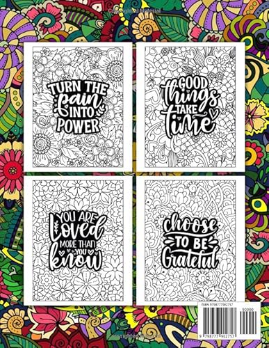 Inspirational Coloring Book For Adults: Motivational Quotes Coloring Book With Good Vibes And Positive Affirmations: Stress Relief Coloring Book For Women, Teens, Girls And Adults Relaxation #TOP1