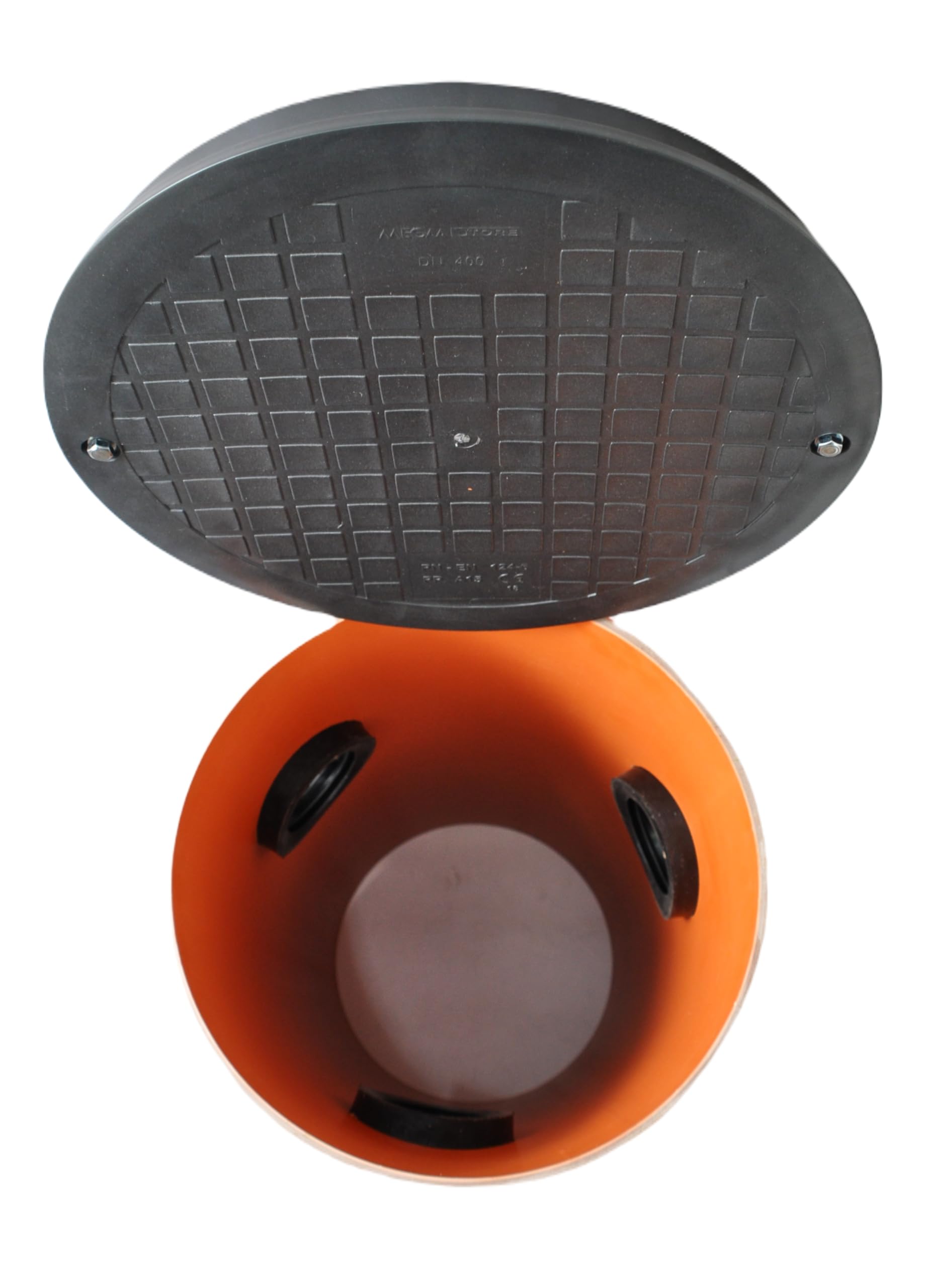 KG Rohr Abwasserrohr DN400 0,5m/1m mit 1/2/3/4Anschluss DN110/DN160 Manschette Drainageschacht Deckel Sickerschacht KG Schacht Kontrollschacht KG Rohr Drainage Dachrinne (1m Rohr 3x Manschette 110)
