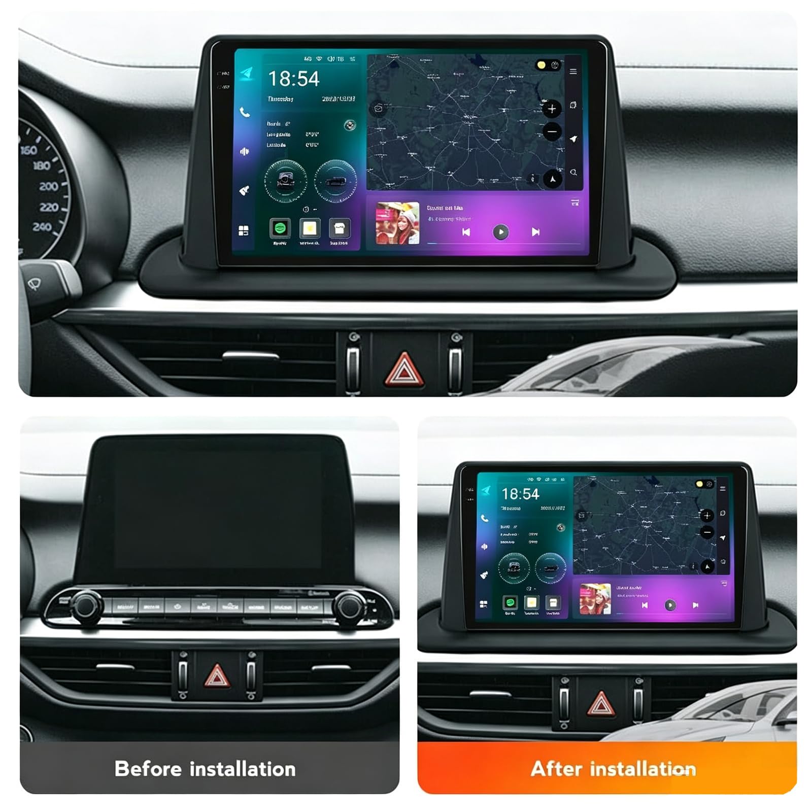 Radio samochodowe dla KIA Cerato 2019-2021 9"stereofoniczny ekran dotykowy