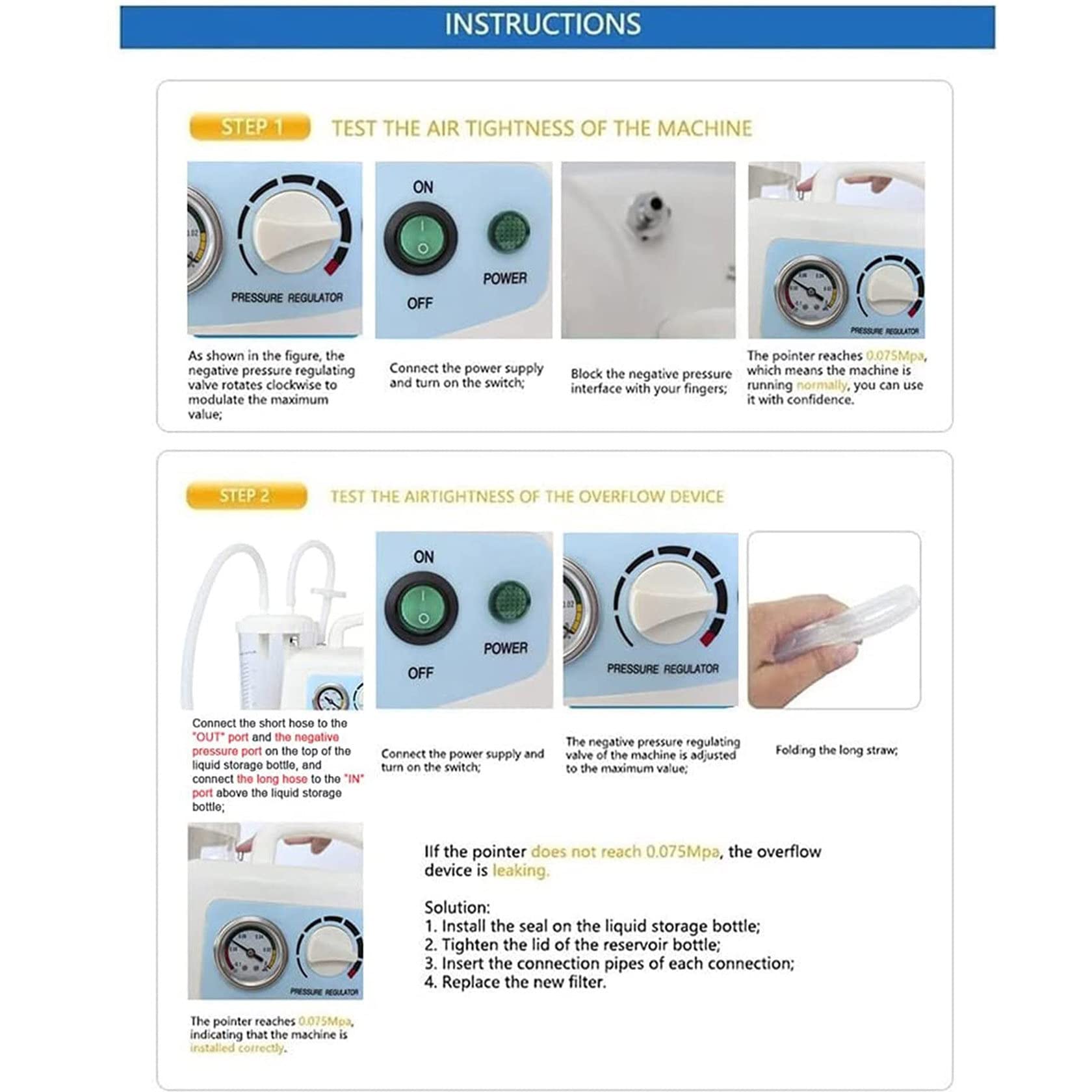 Aspiratrice automatica per flemma, 1000 ml, per anziani e bambini, contenitore portatile per secrezione di muco, dispositivo medico domestico