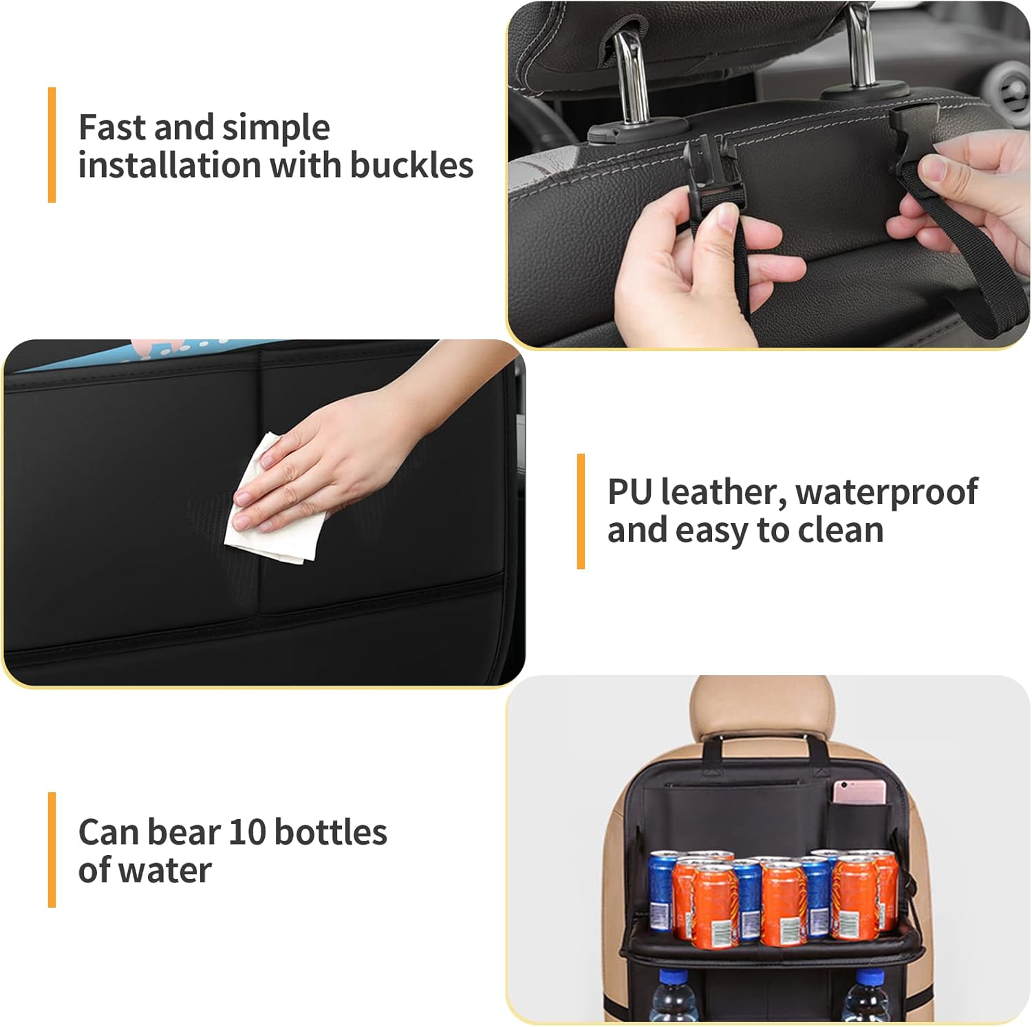 Car Organizer Seat Storage with ipad Holder Folding Table,Car Boot
