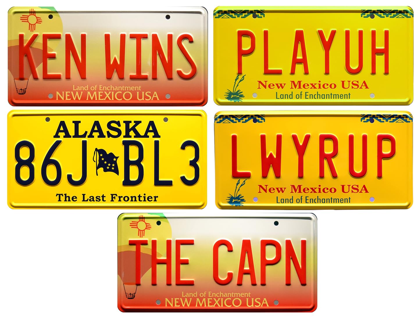 OPO 10 - Set of 5 replica license plates of cars from the TV series BREAKING BAD - PF21, 30 cm x 15 cm