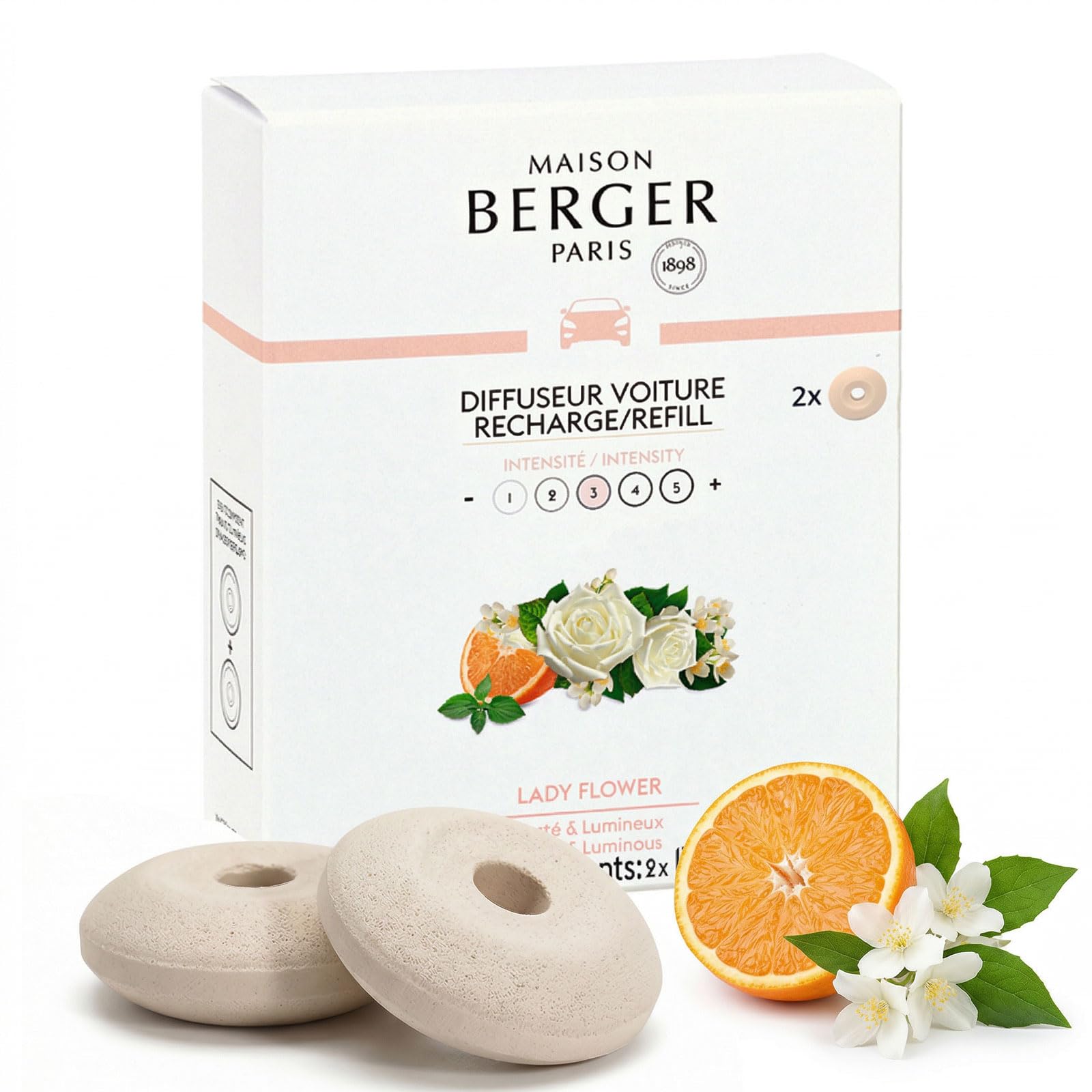 Maison Berger - Ricariche Per Diffusore Auto 2pz Lady Flower