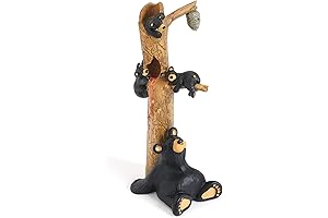 Bearfoots by Jeff Fleming Honey Tree Black Bear Hand-Cast Resin Figurine Sculpture