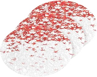 Scrub Sponge Maple Leaves Kitchen Washing Dishes Cleaning Sponges Red Leaf Non Scratch Sponge for Dish Countertops Sinks Floors Showers Tile Sinks, 3 Pack