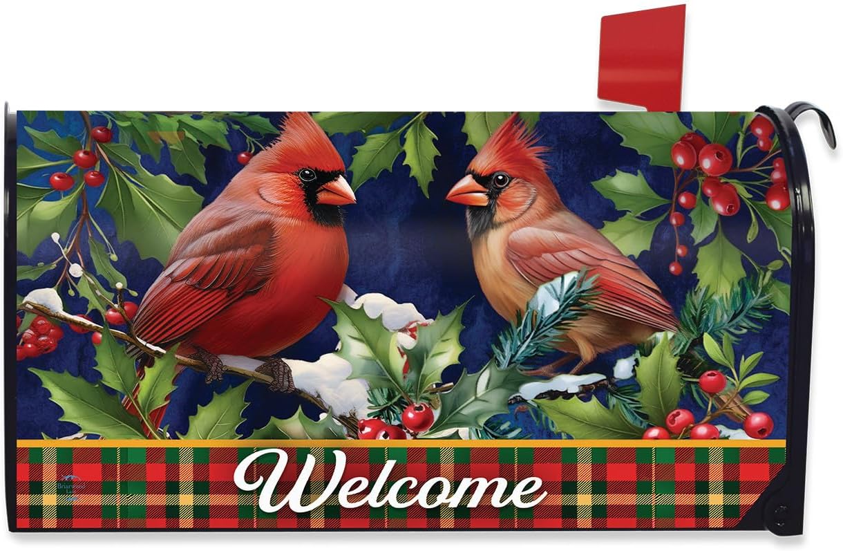 Briarwood Lane Winter Glow Cardinals Oversized Mailbox Cover