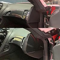 Vista 4 de Para C7 Corvette de fibra de carbono pasajeros salida de aire cubierta Trim Accesorios para 2014-2019 Chevrolet Corvette C7