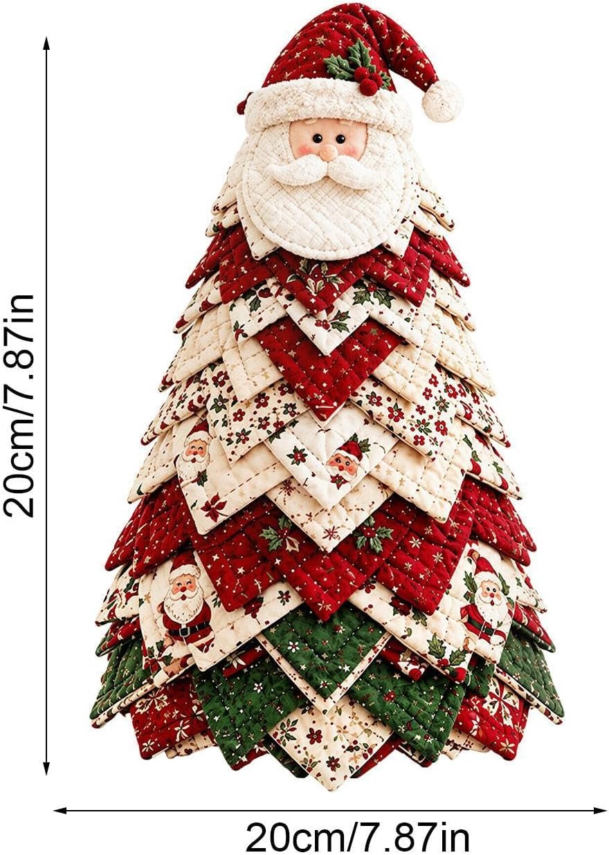 Fabric Art Kit - DIY Quilted Christmas Tree Sewing Craft, Holiday Handmade