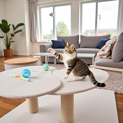 Miniatura 4 de Juguete de tubo para gatos, 10 piezas, malla de nailon de 5.1 pulgadas, telescópico plegable de plástico para gatos, elegante juguete masticable