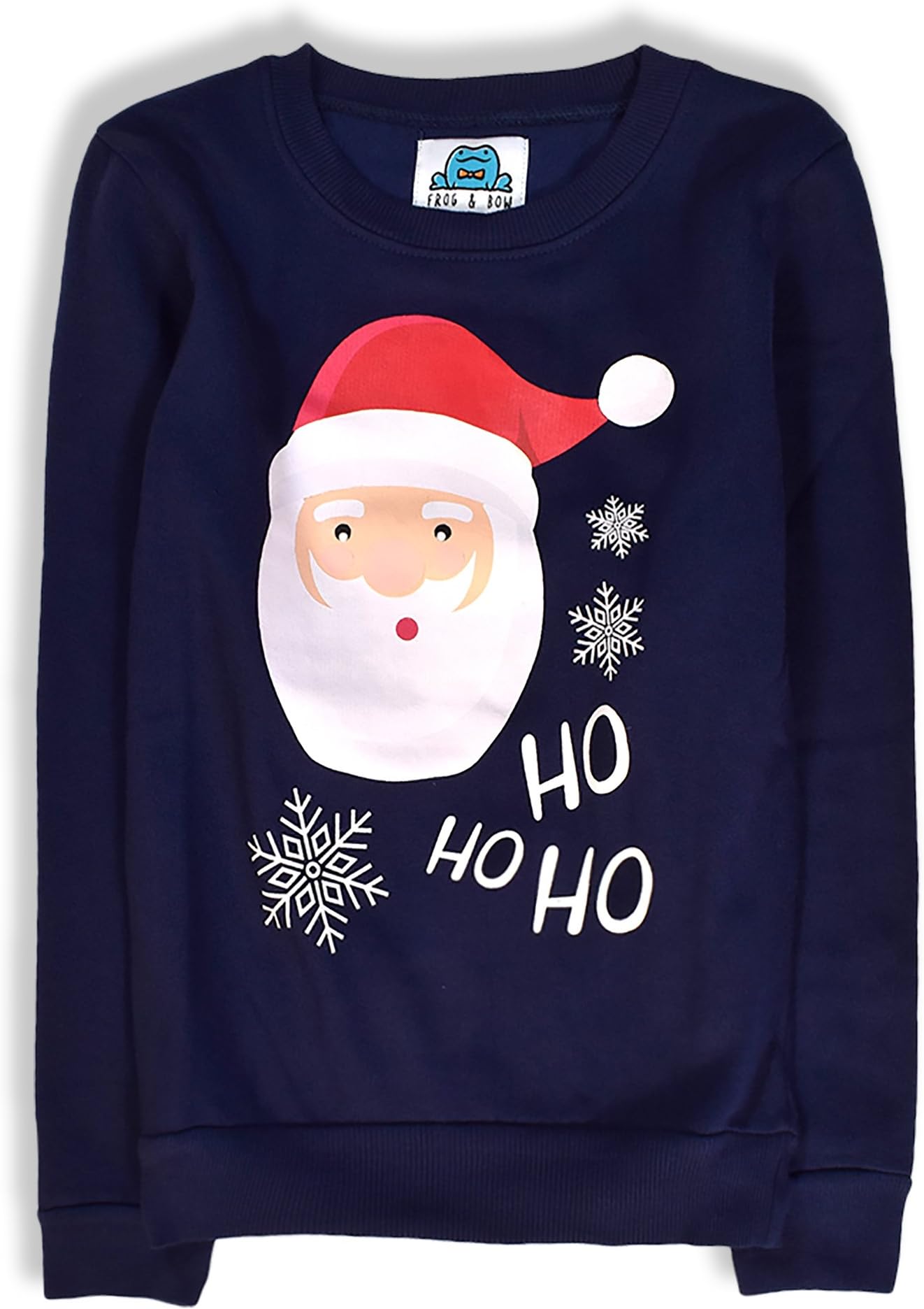 Frog and Bow Kids Christmas Jumpers - Boys Christmas Jumper - Girls Christmas Jumper - Childrens Cotton Christmas Sweaters - Rudolph Santa Xmas Tops