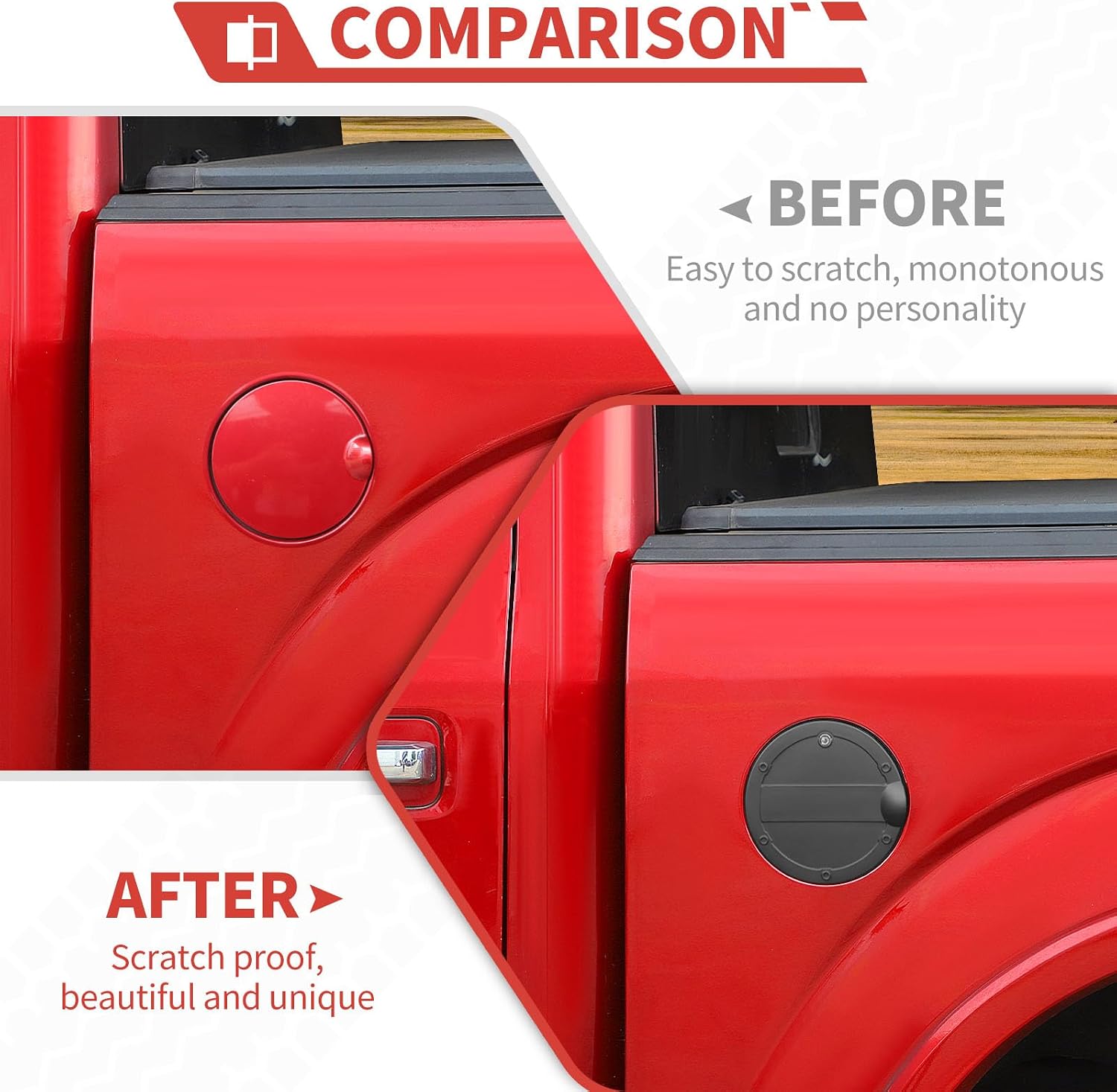 For F150 Gas Tank Door With Locking Gas Cap Cover Replacement Fuel Tank Filler Cap Exterior Accessories Fit for Ford F150 2015-2020