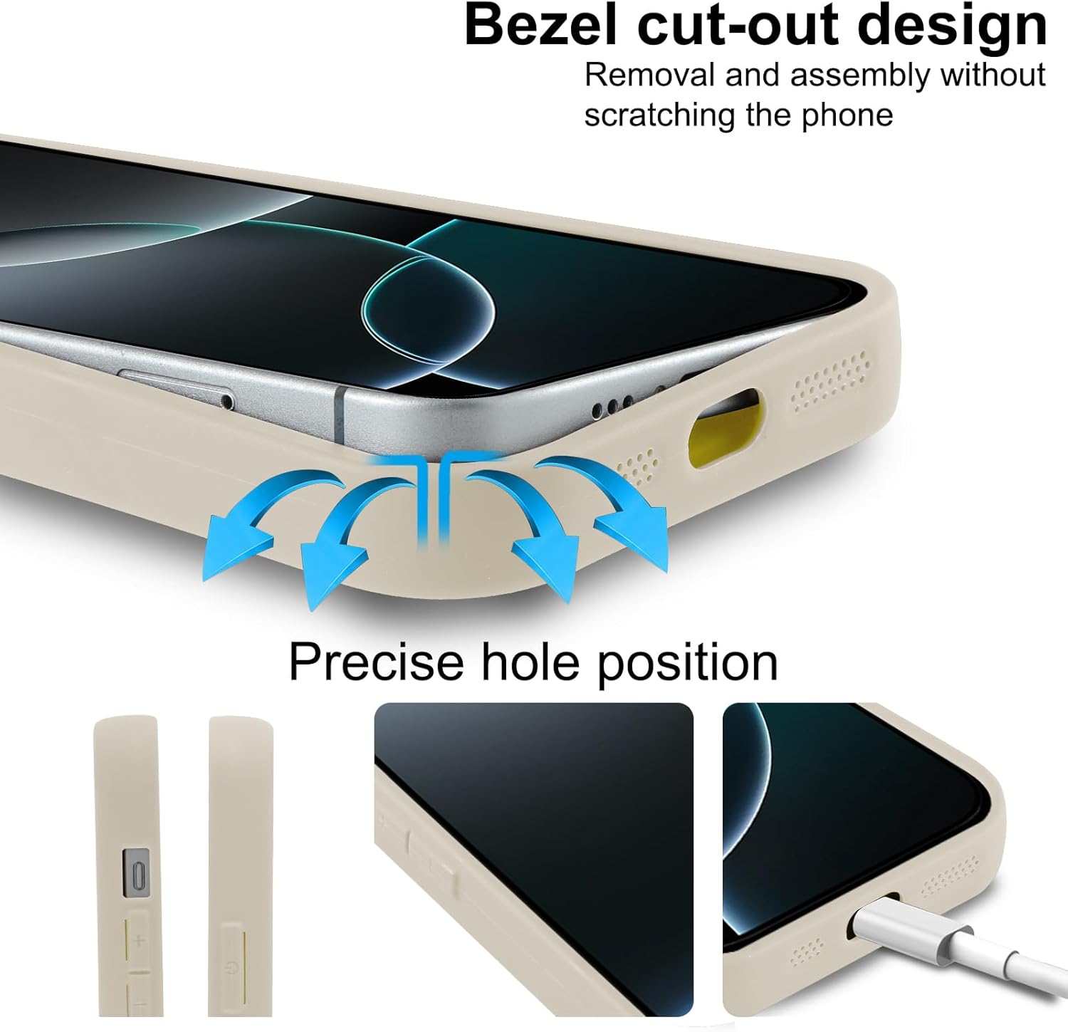 Cute Flower Phone Case for iPhone 17 Pro Max Off-White Fall Floral Leaf Case 6.9", Aesthetic Autumn Pattern Print Design Cover Camera Protective Shockproof Soft Slim TPU Funda for Women Girls - Image 5