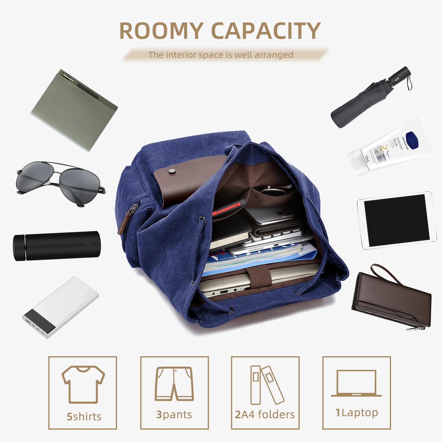 AMJ Casual Daypacks Laptop Backpacks, Travel Hiking Camping Daypacks For Men Women, Backpacks - Image 5