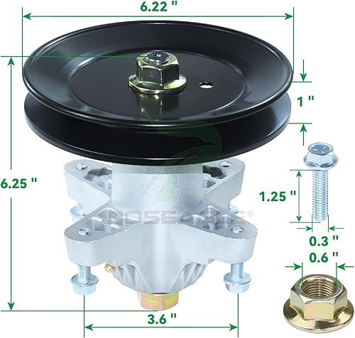 Miniatura 3 de Conjunto de husillo 918-04456B preengrasado con polea tensora 756-04129B que reemplaza 618-04456, 918 04456, 618-04461, 618 04456 para Cub Cadet