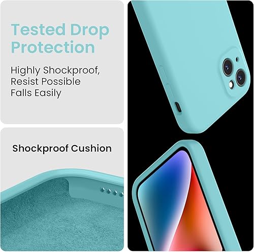 Miniatura 316 de FireNova Funda para iPhone 14 Pro, funda de silicona mejorada [protección de cámara] con [2 protectores de pantalla], forro interior de microfibra