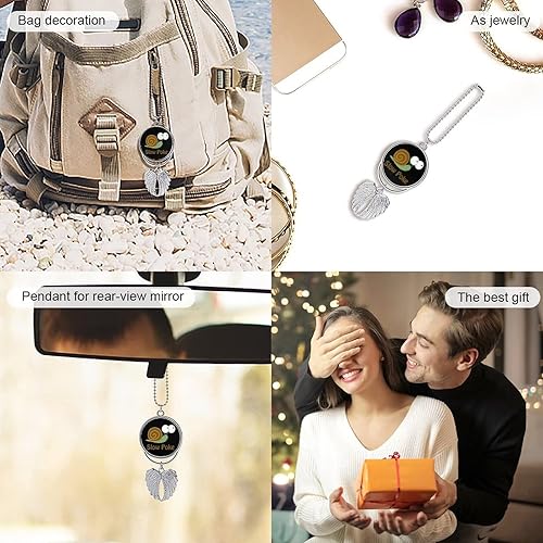 Miniatura 5 de Slow Poke - Colgante colgante de caracol para coche, elegante espejo retrovisor, adorno para decoración de coche