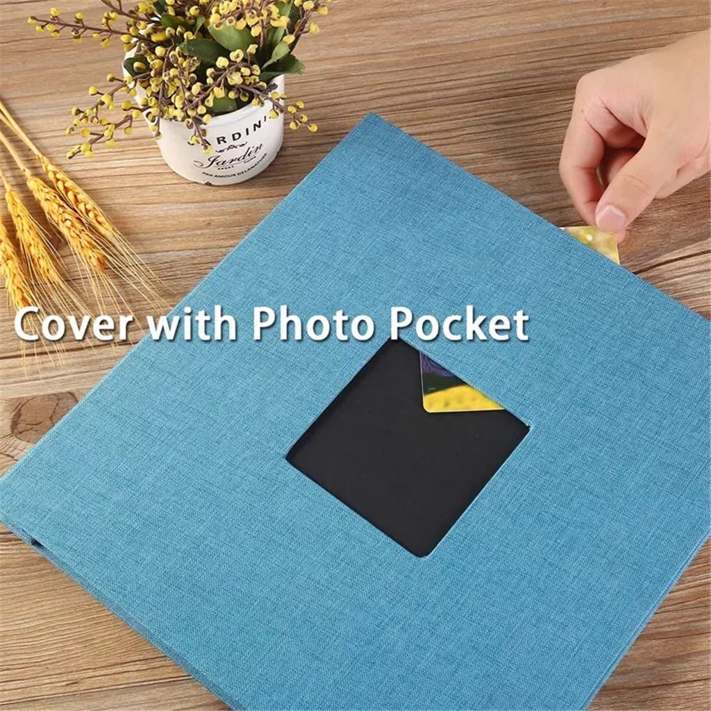 40 cm lniany album fotograficzny DIY dla miłośników prezent urodzinowy zdjęcia ślubne album do scrapbookingu papierowe rękodzieło albumy lepkie (fuksja)