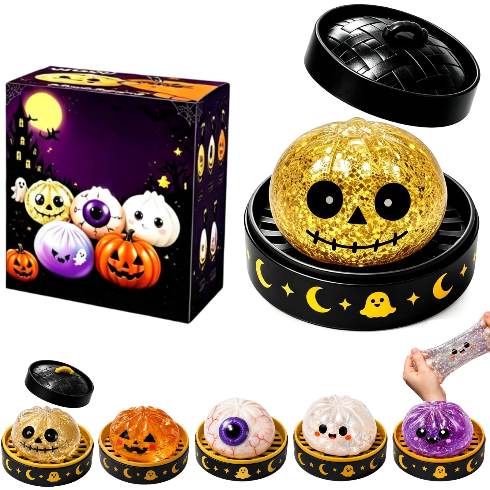 Halloween Squishy Mystery Box Set, Cute Glitter Squishies Stress Balls (P1) â image 1